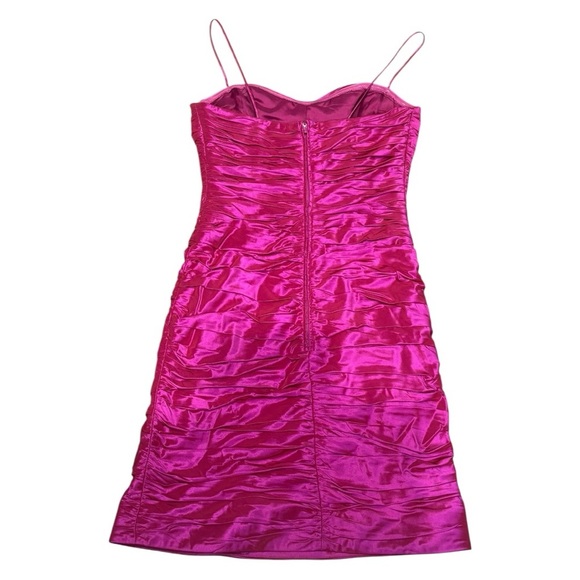 NWOT Rickie Freeman for Teri Jon Fuchsia Sleeveless Cocktail Mini Dress Size 2 - Picture 4 of 6